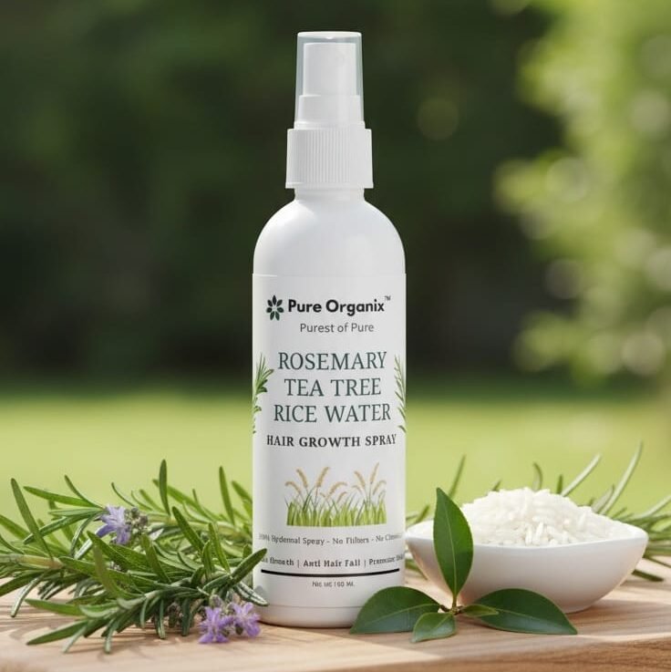 Rosemary Rice Water And Tea Tree Hydrosol Spray Rosemary Tea Tree and Rice Water Hair Spray